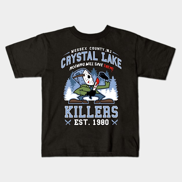 Crystal Lake Killers (collab w/ Demonigote) Kids T-Shirt by GoodIdeaRyan
